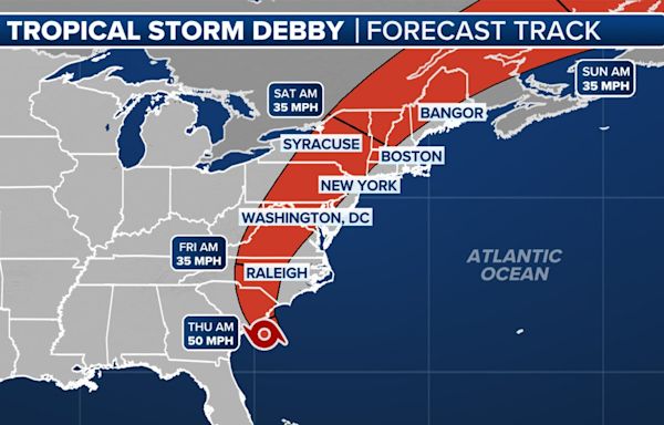 Tropical Storm Debby update: Impact on NYC, latest path projections and more