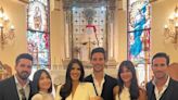La felicidad de Lidia Torrent y Jaime Astrain en el bautizo de su hija Elsa rodeados de toda su familia