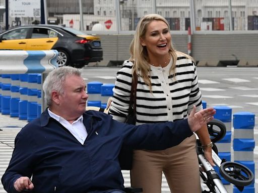 Eamonn Holmes, 64, and new girlfriend Katie Alexander, 42, seen at Spanish port ahead of holiday