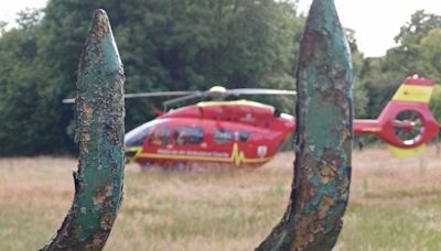 Live: Five police cars as air ambulance lands at Stoke-on-Trent park