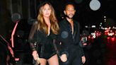 Chrissy Teigen can't stop wearing the 'no pants' trend in New York City during the winter