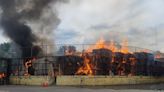 Fire at Knoxville business shuts down road for hours, fire department says
