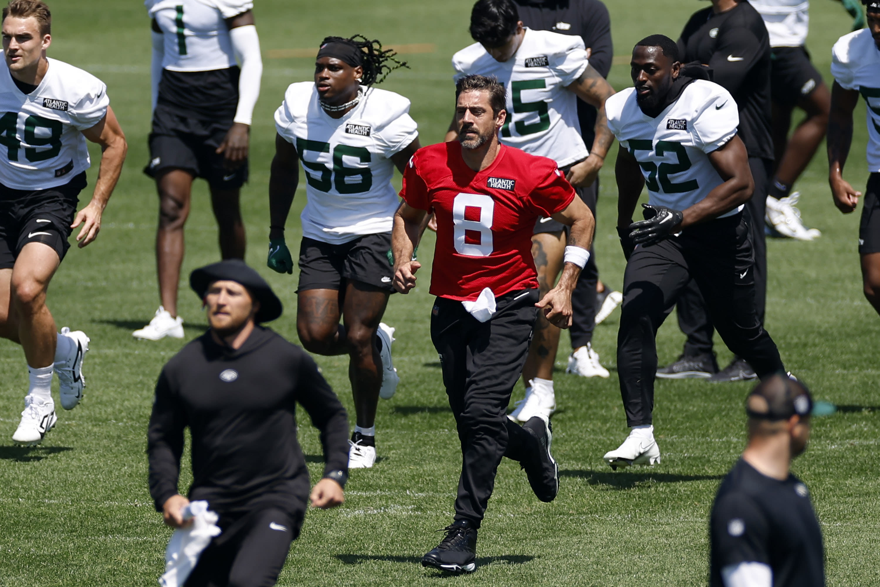 Jets, coach Robert Saleh downplay Aaron Rodgers’ absence from mandatory minicamp