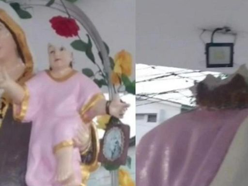 Por tercera vez vandalizaron la imagen de la Virgen del Carmen en Soledad, Atlántico