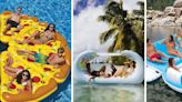 These multi-person pool floats are perfect for your next party or lake day