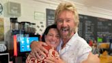 TV legend Noel Edmonds surprises café customers by serving up hot drinks