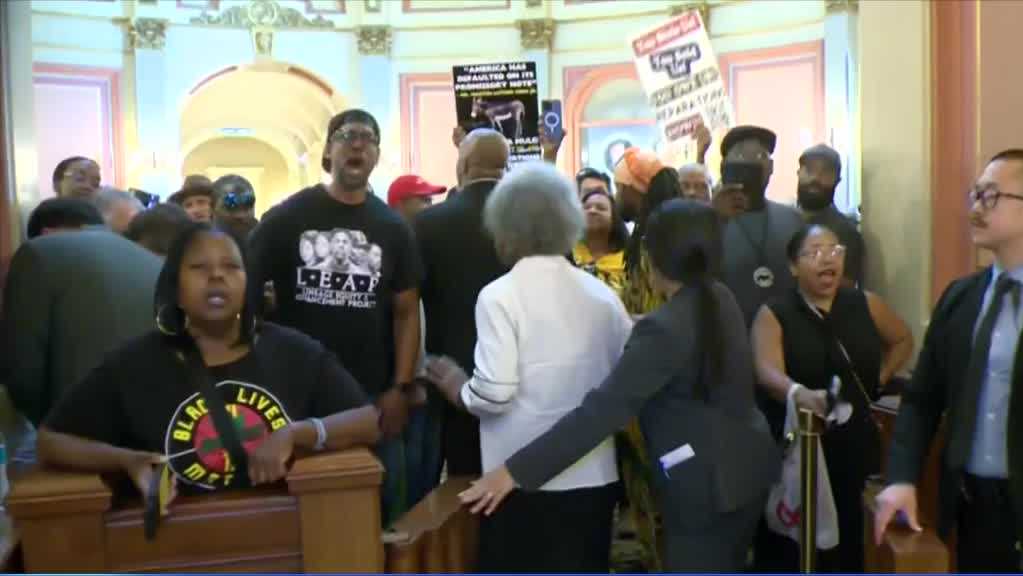 Protest erupts at California state capitol because of stalled reparations proposals