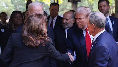 Trump and Harris share awkward handshake at 9/11 Memorial