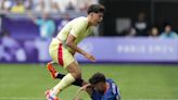 Dominican Republic's Azcona sent off for kicking Spain's Cubarsi in groin at Olympics