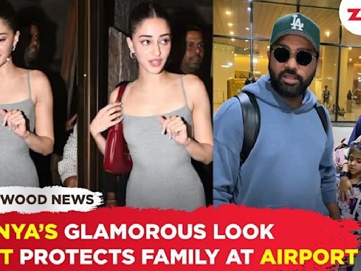 Ananya Panday Stuns In Grey Bodycon Dress | Rohit Sharma Shields Family From Mob