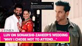 Luv Sinha Hits Back at 'Online Campaign' Questioning His Alleged Absence from Sonakshi's Wedding | Etimes - Times of India Videos