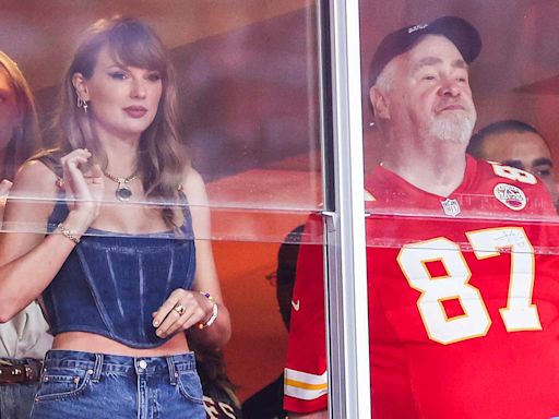 Ed Kelce Hangs with Taylor Swift to Watch Travis Kelce Make His NFL Season Debut