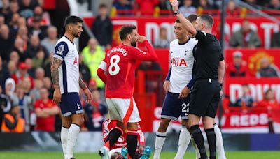 Premier League releases statement on Fernandes red card in Man Utd loss v Spurs