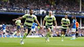 Manchester City just two wins from title as Ilkay Gundogan inspires victory at Everton