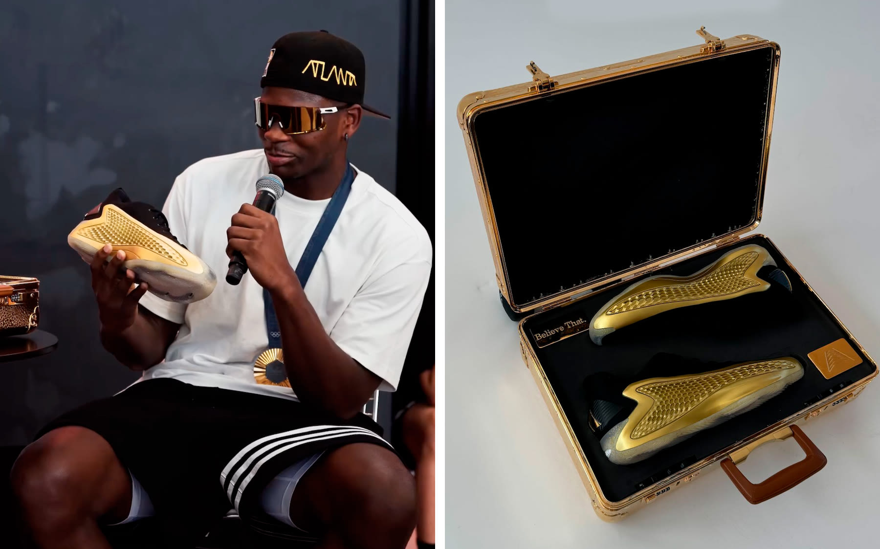 Adidas Gifts Anthony Edwards a Gold Pair of His Signature Sneaker to Celebrate Olympic Medal