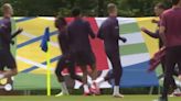 England players train after 1-0 win over Serbia on Sunday