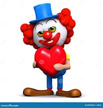 3d Clown is in love stock illustration. Illustration of seduction ...