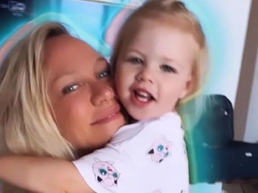 Chloe Madeley in tears at airport after leaving daughter Bodhi following sweet James Haskell message