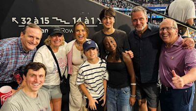 Mariska Hargitay and Her 3 Kids Celebrate with Katie Ledecky's Family in Rare Photo from 2024 Paris Olympics