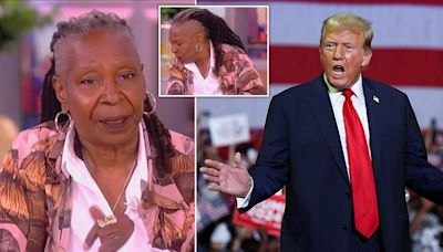 Whoopi Goldberg spits in disgust after accidentally saying 'Trump'