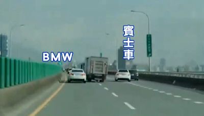 賓士台64超車「亂切」貨車急閃 與後方BMW撞喪命