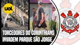 TORCEDORES DO CORINTHIANS INVADEM CT E DEPOIS A SALA DA PRESIDÊNCIA NO PARQUE SÃO JORGE
