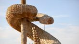 New giant rattlesnake sculpture guards over Samalayuca desert