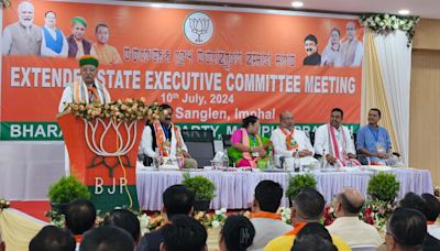 BJP leaders hold high-level executive meeting in Manipur, adopt resolution to expedite peace initiative, discuss flood relief