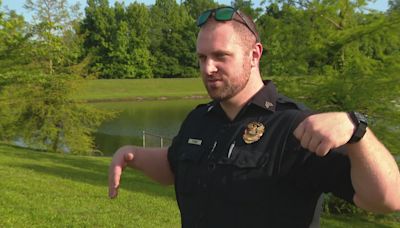 Bowie Police officer saves teenager and dog from pond