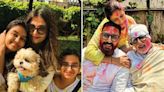 Abhishek Bachchan, Aishwarya Rai celebrate Holi with daughter Aaradhya; photos inside