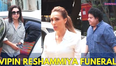 Farah Khan, Sajid Khan, Iulia Vantur & Many More Arrive At Himesh Reshammiya’s Father’s Funeral - News18