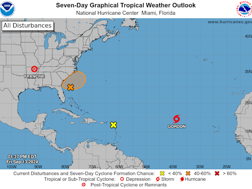 Tropical Storm Gordon forms in the Atlantic. Is it heading to Texas? Track its path