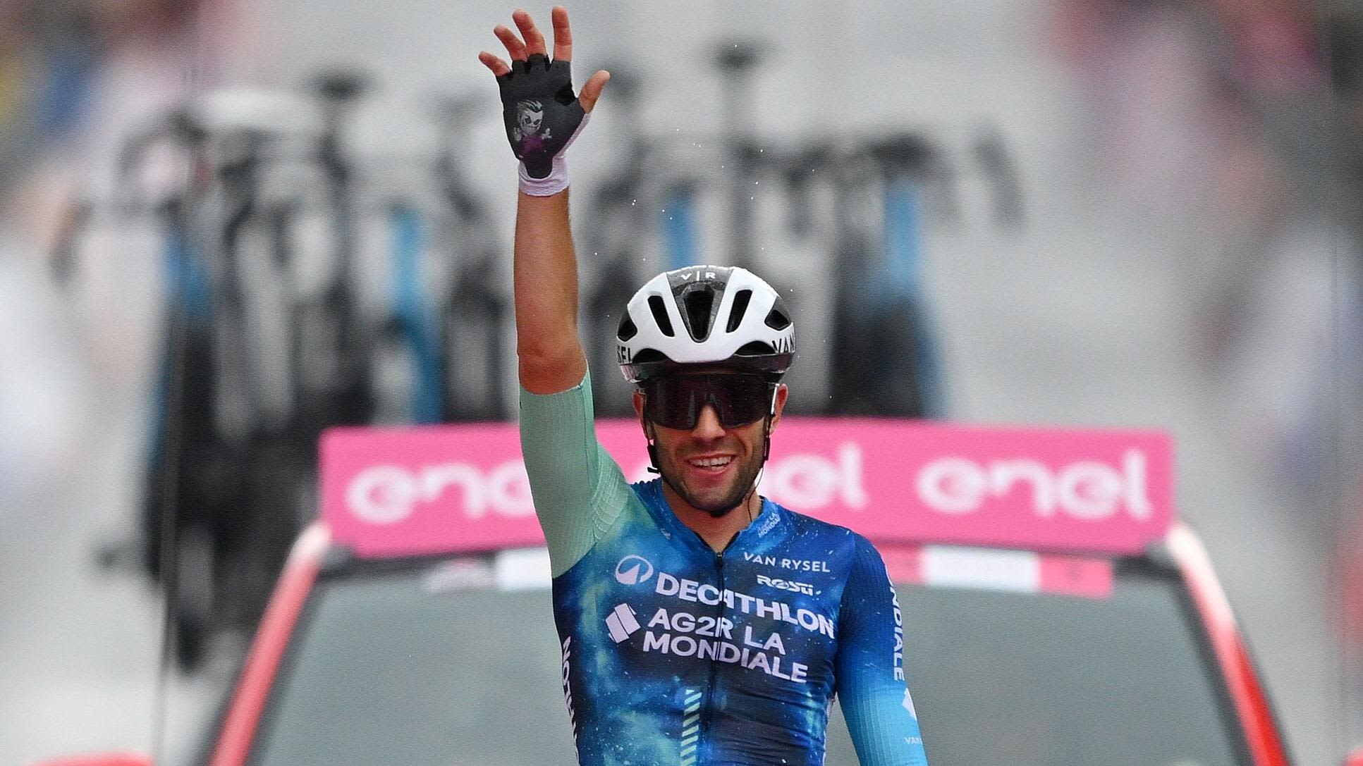Vendrame powers to stage 19 win at Giro d'Italia