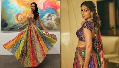 Fashion face off: Sara Ali Khan and Anushka Sen redefine sustainable glamour with their similar upcycled Banarasi ensemble