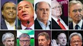 Ultra-rich men's worth in 2024: Musk, Bezos, Arnault, Ambani, Zuckerberg, Gates, Ellison, Page, Brin, Buffett, Balmer, Ortega, Huang, Bloomberg, Dell