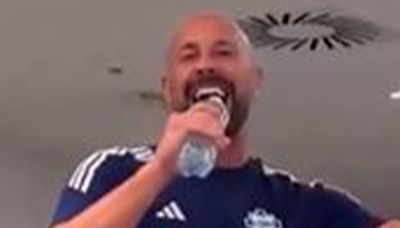 Watch Premier League cult hero perform incredible initiation song