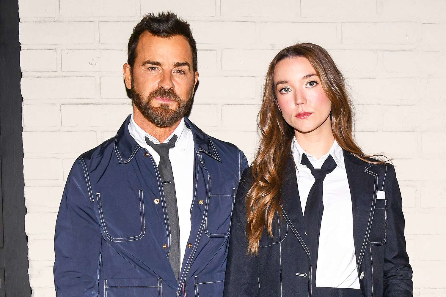 Justin Theroux and Fiancée Nicole Brydon Bloom Do His-and-Hers Suiting for New York Fashion Week Date Night