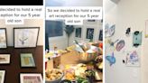 Parents put 5-year-old’s art on display in adorable home ‘art reception’