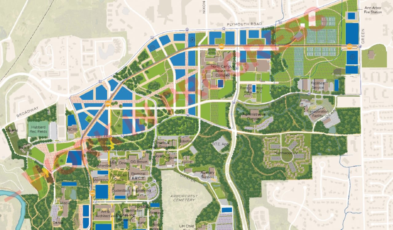 See updated maps for University of Michigan’s 25-year building plan