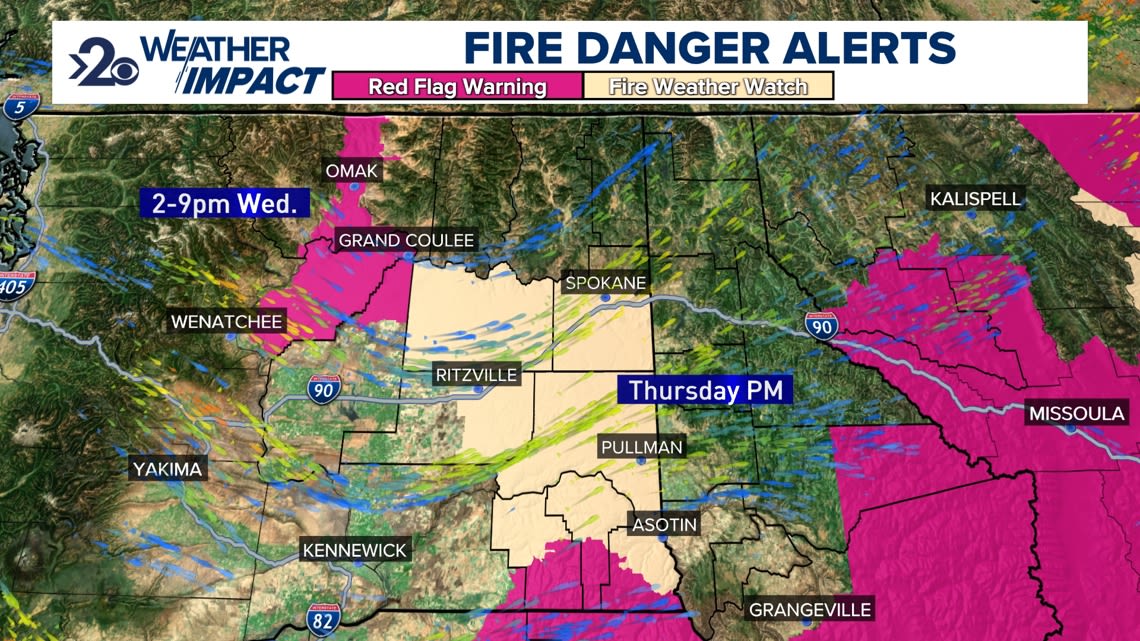 Weather Impact Alert: High Fire Danger for eastern Washington