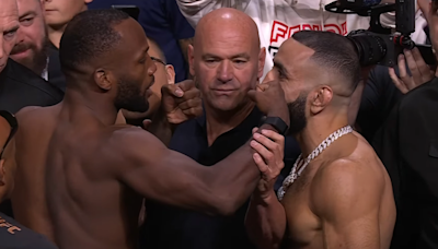 UFC 304 video: Leon Edwards, Belal Muhammad keep Dana White on edge at final faceoff