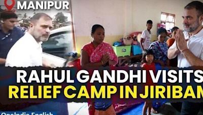 Rahul Gandhi in Manipur's Jiribam Relief Camp: Meeting with IDPs Amidst Escalating Ethnic Tensions