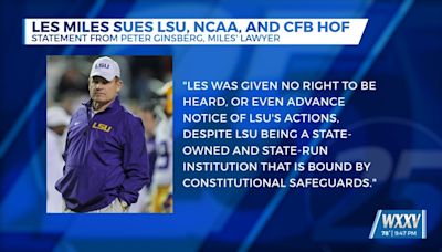 Former LSU football coach Les Miles sues the university he brought a National Championship in 2007 - WXXV News 25