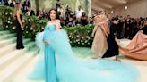 Lea Michele Cradles Baby Bump in Turquoise Gown at 2024 Met Gala