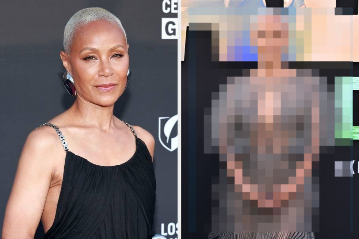 Jada Pinkett-Smith's Black And White Optical Illusion Dress Needs To Be Seen