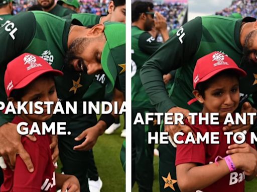 Babar Azam worried as kid starts crying more after he gifts him gloves: ‘I saw him in India vs Pakistan match…’