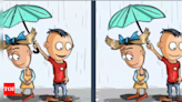 Optical illusion: Test your visual acuity and spot the 5 differences in this rainy-day image - Times of India