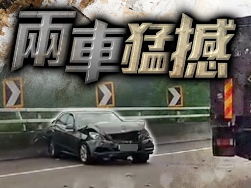 吐露港公路兩車相撞 私家車女乘客受傷一度被困