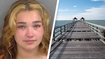 Woman accused of having sex on historic pier jumps into ocean in desperate attempt to lose cops