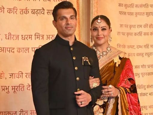 Bipasha Basu, Karan Singh Grover Slay In Traditional Fits At Anant Ambani-Radhika Merchant's Wedding Reception